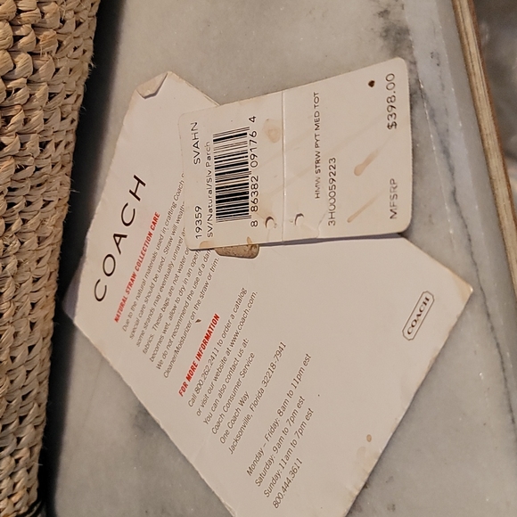 COACH STRAW NATURAL BAG 17”x10”x6”, Large Tote, Gorgeous!🔥 - Picture 3 of 17